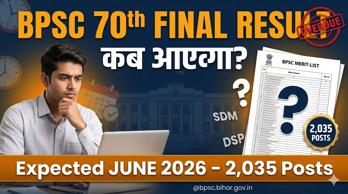 BPSC 70th Final Result 2026 OUT - 2,027 Selected! Topper Shraddha Pandey, Merit List PDF